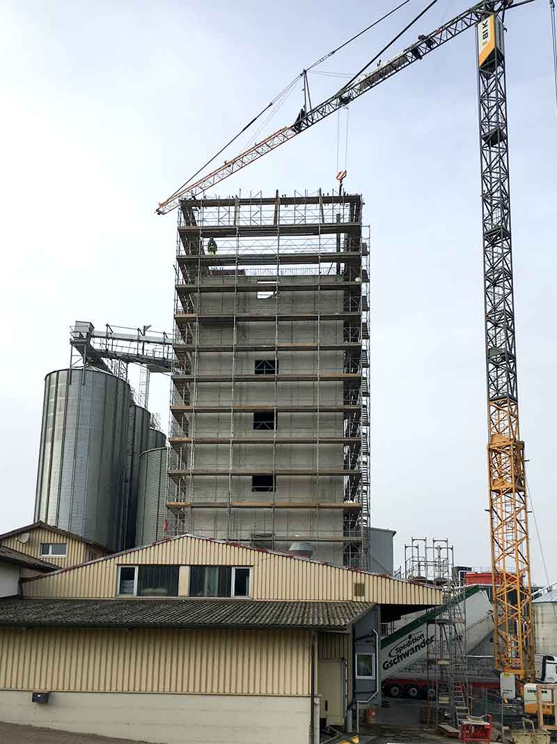 Neubau Reinigungsanlage Silo 2019 im Bau