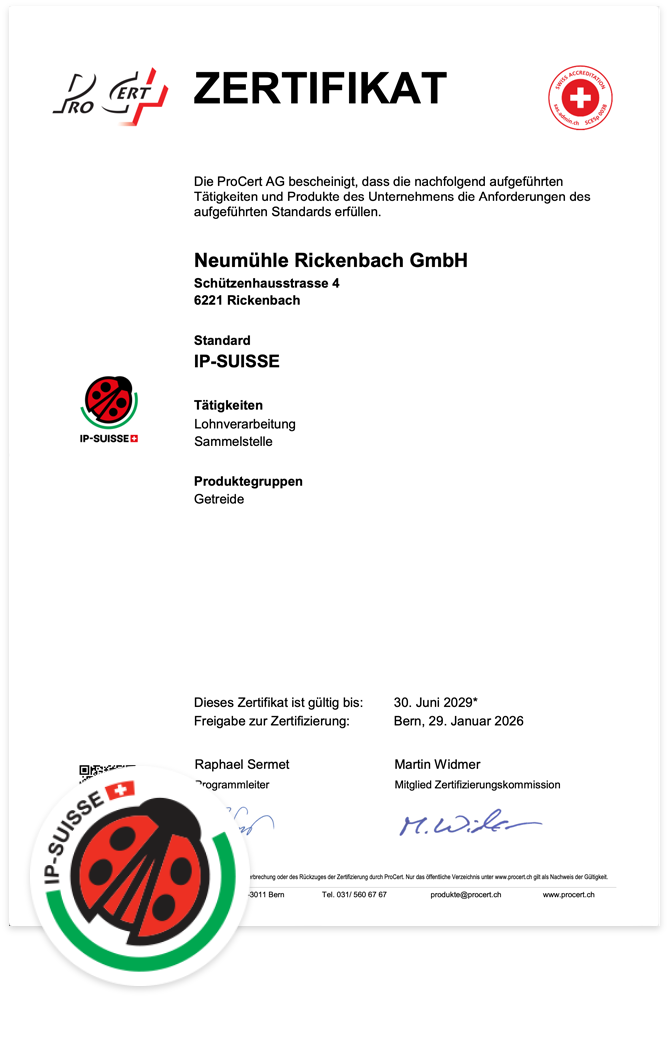 Zertifikat IP Suisse